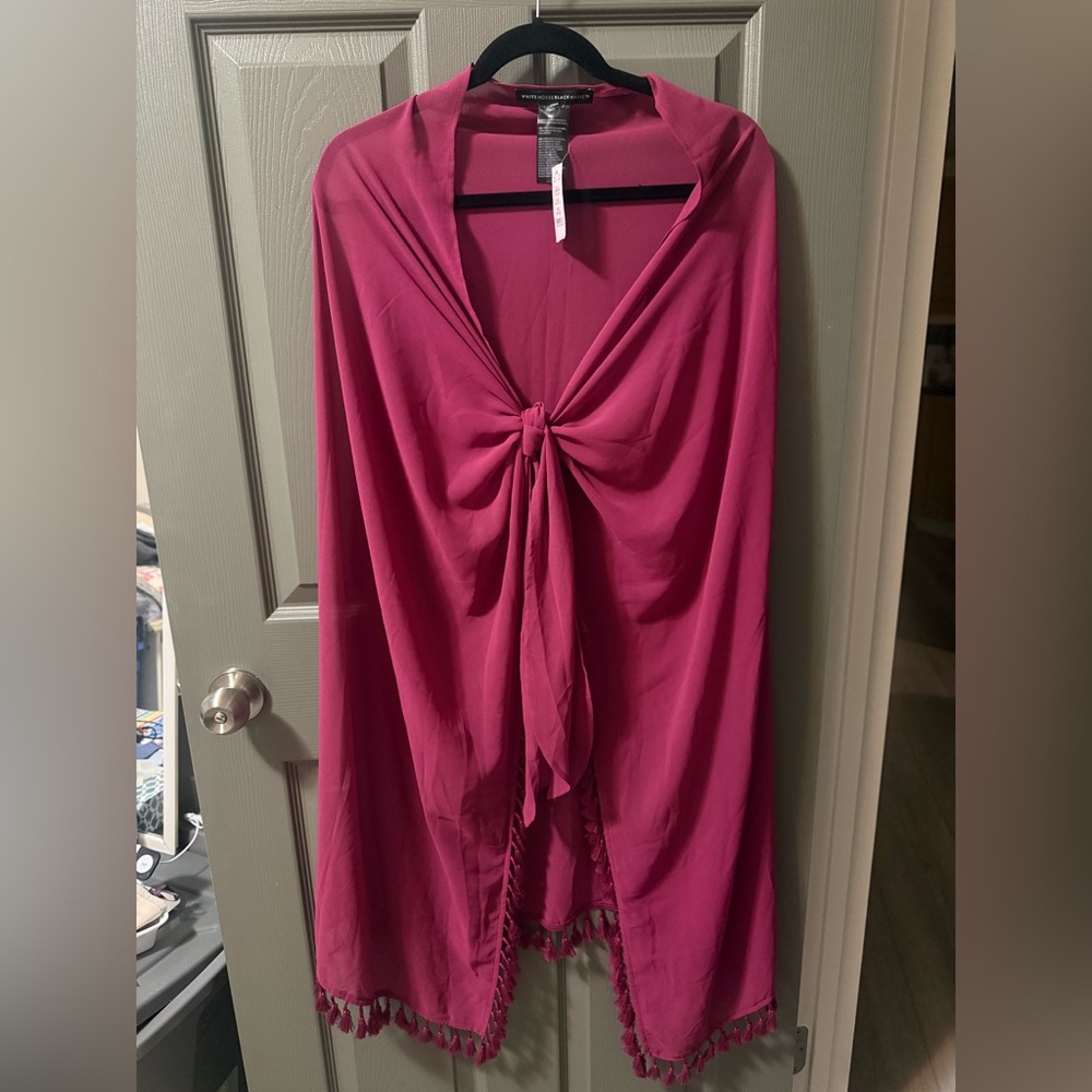 White House Black Market Midnight Orchid Pink Wrap